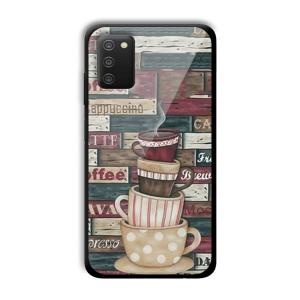 Coffee Design Customized Printed Glass Back Cover for Samsung Galaxy A03s
