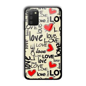 Love Customized Printed Glass Back Cover for Samsung Galaxy A03s