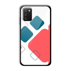 Abstract Squares Customized Printed Glass Back Cover for Samsung Galaxy A03s