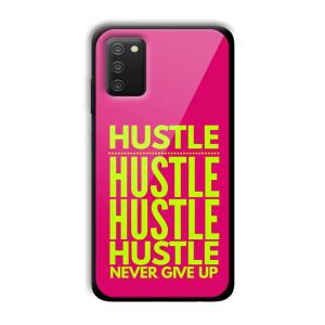 Never Give Up Customized Printed Glass Back Cover for Samsung Galaxy A03s