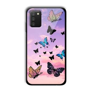 Butterflies Customized Printed Glass Back Cover for Samsung Galaxy A03s