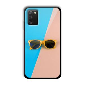 Cool Sunglasses Customized Printed Glass Back Cover for Samsung Galaxy A03s