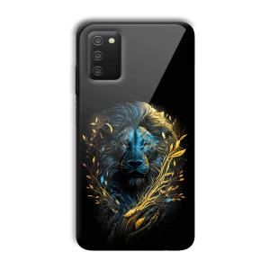 Golden Lion Customized Printed Glass Back Cover for Samsung Galaxy A03s