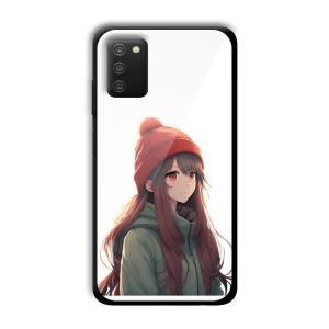 Little Girl Customized Printed Glass Back Cover for Samsung Galaxy A03s