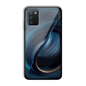 Tecno Blue Customized Printed Glass Back Cover for Samsung Galaxy A03s