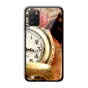Golden Watch Customized Printed Glass Back Cover for Samsung Galaxy A03s