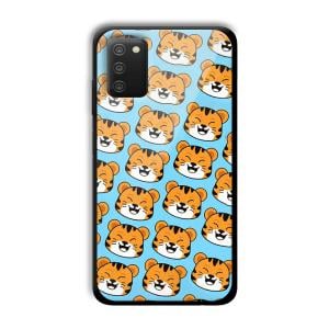 Laughing Cub Customized Printed Glass Back Cover for Samsung Galaxy A03s