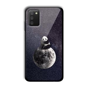 Astronaut Panda Customized Printed Glass Back Cover for Samsung Galaxy A03s