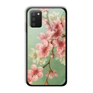 Pink Flowers Customized Printed Glass Back Cover for Samsung Galaxy A03s