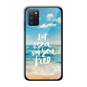 Let the Sea Set you Free Customized Printed Glass Back Cover for Samsung Galaxy A03s