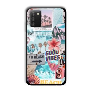 To the Beach Customized Printed Glass Back Cover for Samsung Galaxy A03s