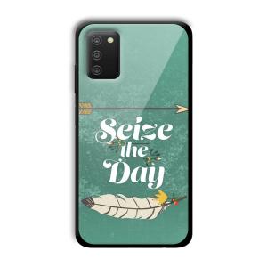 Seize the Day Customized Printed Glass Back Cover for Samsung Galaxy A03s