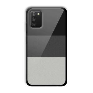Shades of Grey Customized Printed Glass Back Cover for Samsung Galaxy A03s