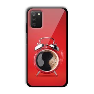 Morning Coffee Customized Printed Glass Back Cover for Samsung Galaxy A03s