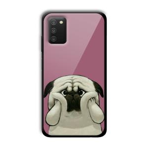 Chubby Dogo Customized Printed Glass Back Cover for Samsung Galaxy A03s