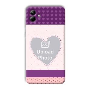 Purple Hearts Customized Printed Back Cover for Samsung Galaxy A04