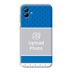 Blue White Design Customized Printed Back Cover for Samsung Galaxy A04