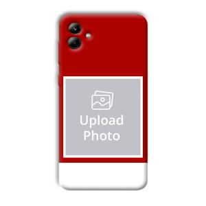 Red & White Customized Printed Back Cover for Samsung Galaxy A04
