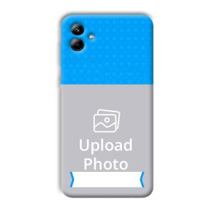 Sky Blue & White Customized Printed Back Cover for Samsung Galaxy A04