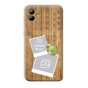 Wooden Photo Collage Customized Printed Back Cover for Samsung Galaxy A04