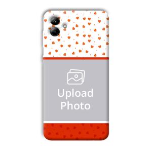Orange Hearts Customized Printed Back Cover for Samsung Galaxy A04