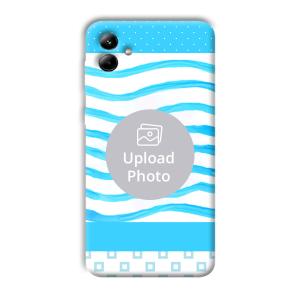 Blue Wavy Design Customized Printed Back Cover for Samsung Galaxy A04