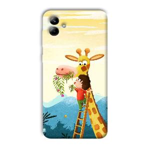 Giraffe & The Boy Phone Customized Printed Back Cover for Samsung Galaxy A04