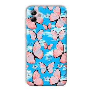 Pink Butterflies Phone Customized Printed Back Cover for Samsung Galaxy A04
