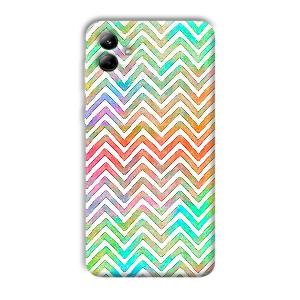 White Zig Zag Pattern Phone Customized Printed Back Cover for Samsung Galaxy A04