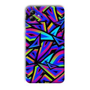 Blue Triangles Phone Customized Printed Back Cover for Samsung Galaxy A04