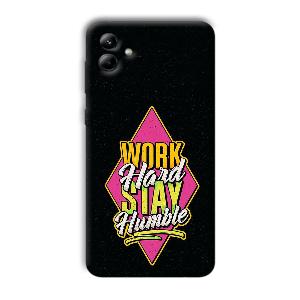 Work Hard Quote Phone Customized Printed Back Cover for Samsung Galaxy A04