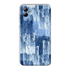 Blue White Lines Phone Customized Printed Back Cover for Samsung Galaxy A04