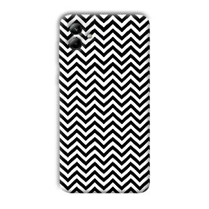 Black White Zig Zag Phone Customized Printed Back Cover for Samsung Galaxy A04