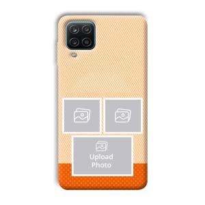 Orange Background Customized Printed Back Cover for Samsung Galaxy A12