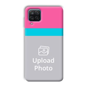 Pink & Sky Blue Customized Printed Back Cover for Samsung Galaxy A12