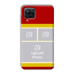 Red Yellow Collage Customized Printed Back Cover for Samsung Galaxy A12