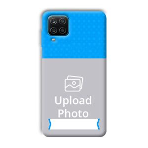 Sky Blue & White Customized Printed Back Cover for Samsung Galaxy A12