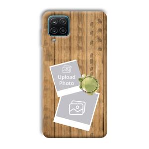 Wooden Photo Collage Customized Printed Back Cover for Samsung Galaxy A12
