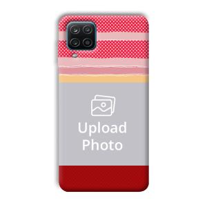 Red Pink Design Customized Printed Back Cover for Samsung Galaxy A12