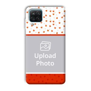 Orange Hearts Customized Printed Back Cover for Samsung Galaxy A12