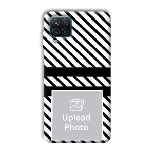 White Black Customized Printed Back Cover for Samsung Galaxy A12