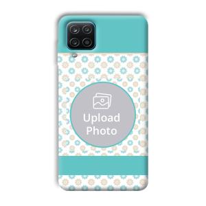 Blue Flowers Customized Printed Back Cover for Samsung Galaxy A12