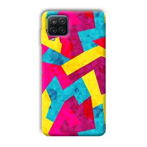 Pink Yellow Pattern Phone Customized Printed Back Cover for Samsung Galaxy A12