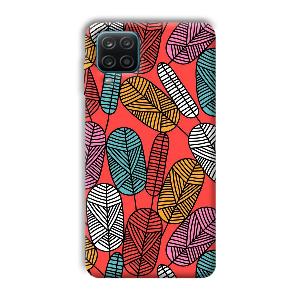 Lines and Leaves Phone Customized Printed Back Cover for Samsung Galaxy A12