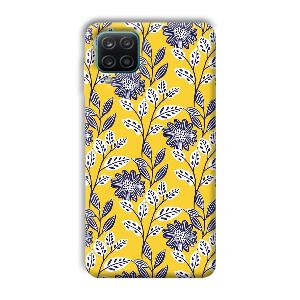 Yellow Fabric Design Phone Customized Printed Back Cover for Samsung Galaxy A12