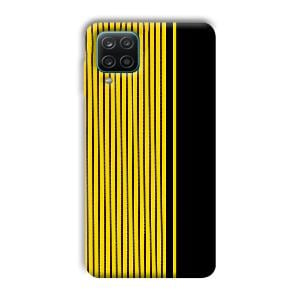 Yellow Black Design Phone Customized Printed Back Cover for Samsung Galaxy A12