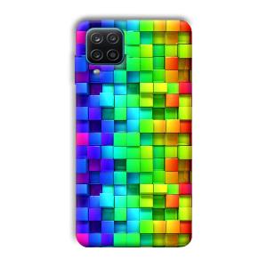 Square Blocks Phone Customized Printed Back Cover for Samsung Galaxy A12