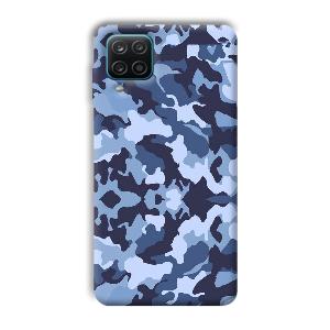 Blue Patterns Phone Customized Printed Back Cover for Samsung Galaxy A12