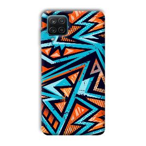 Zig Zag Pattern Phone Customized Printed Back Cover for Samsung Galaxy A12