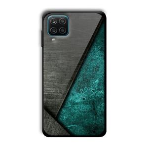 Aqua Green Customized Printed Glass Back Cover for Samsung Galaxy A12